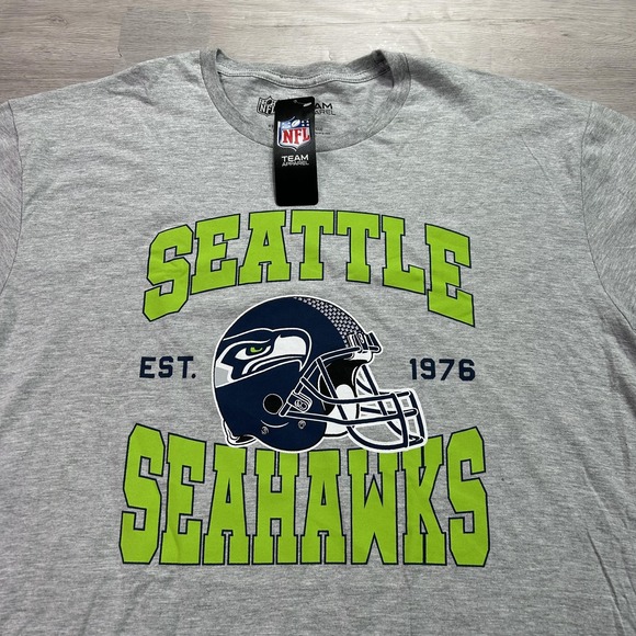 NEW Seattle Seahawks Shirt Mens XL Gray NFL Football Graphic Tee Crewneck - Picture 3 of 8